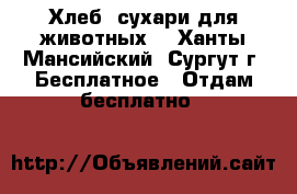 Хлеб, сухари для животных  - Ханты-Мансийский, Сургут г. Бесплатное » Отдам бесплатно   